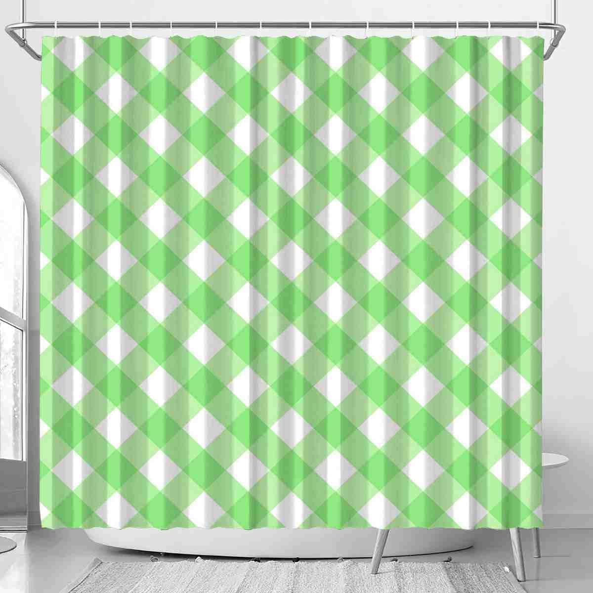 Stylish VISALUNA 72x72in Checkered Shower Curtain