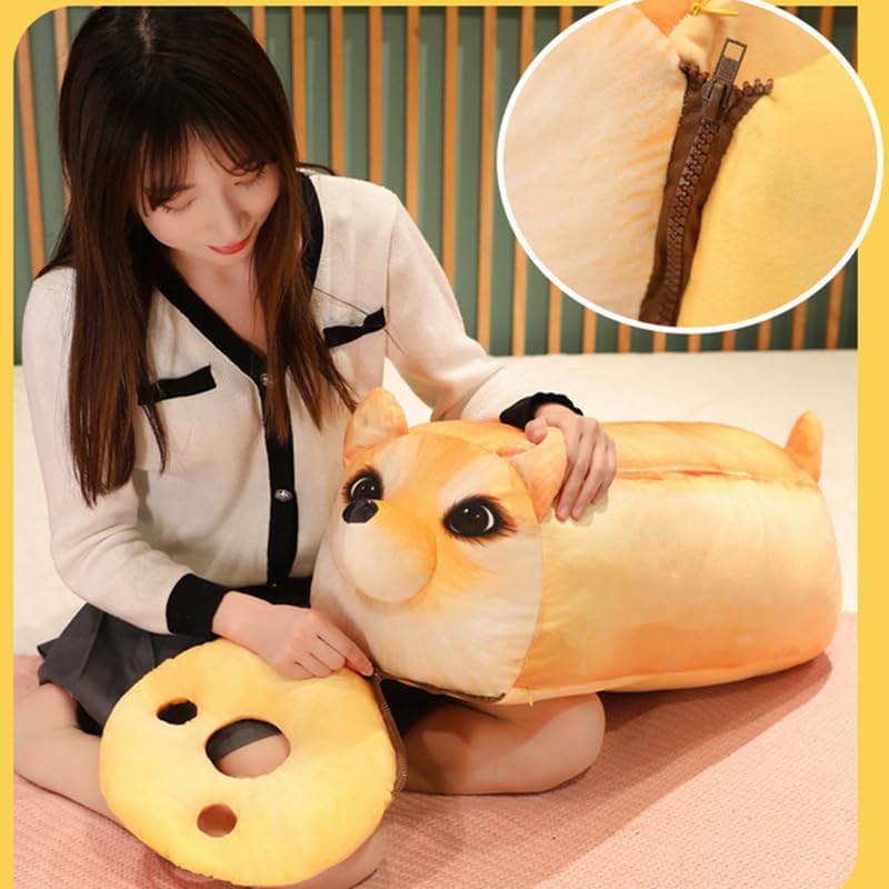 196 Inch Bread Plush Toy and Dog Plush Toy Funny Stuffed Animal Pillow
