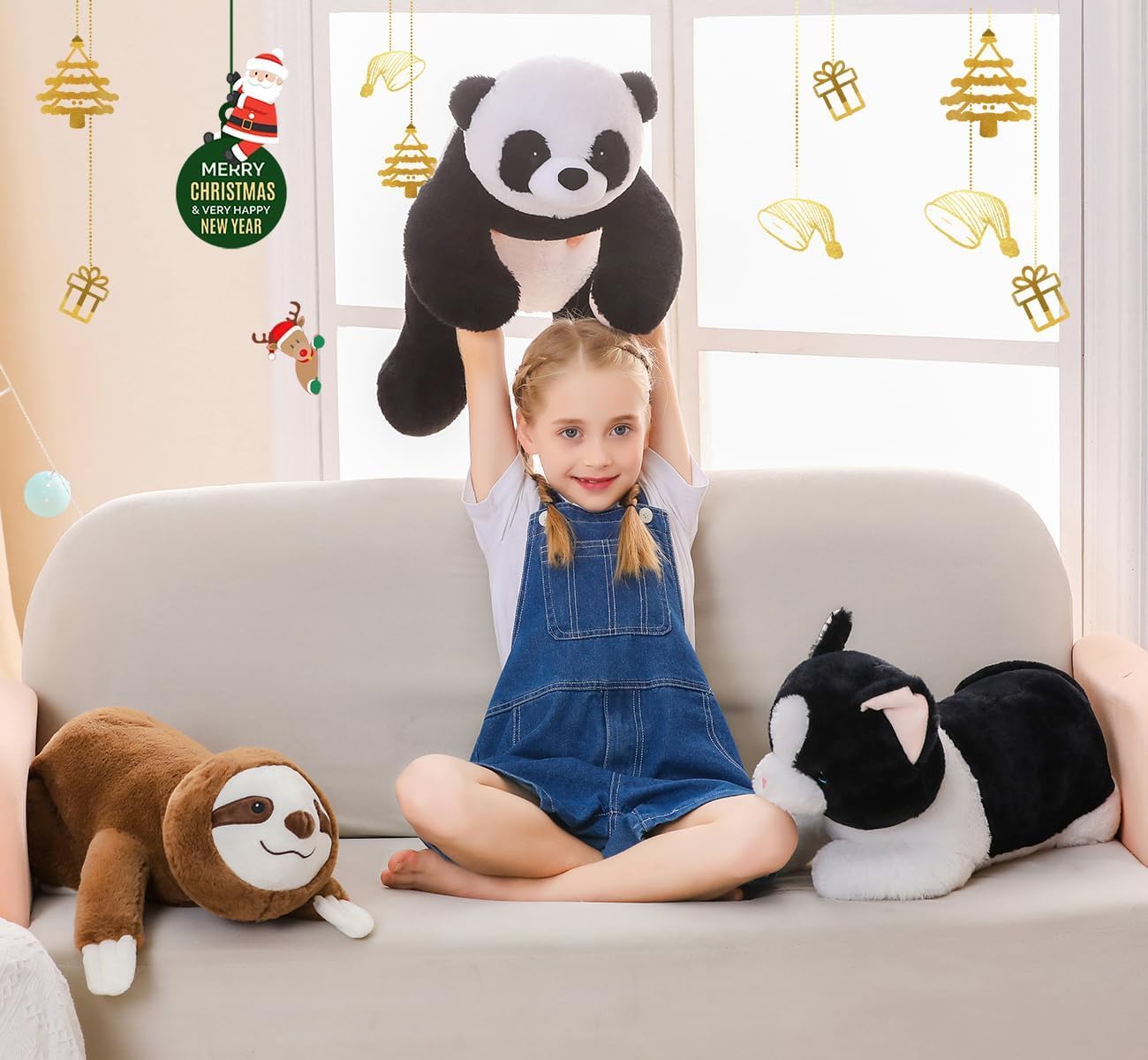 Wepop 5lb Weighted Sloth Plushie Pillow
