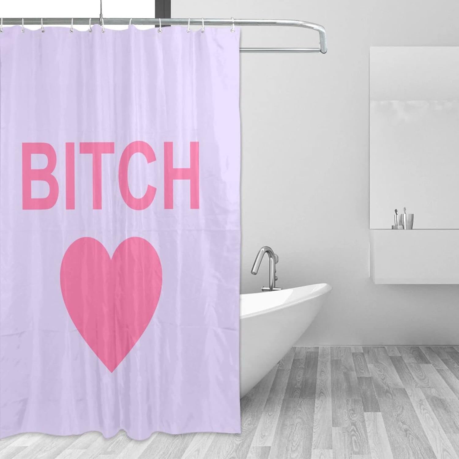 Bitch Heart 72x72 Inch Waterproof shower curtain