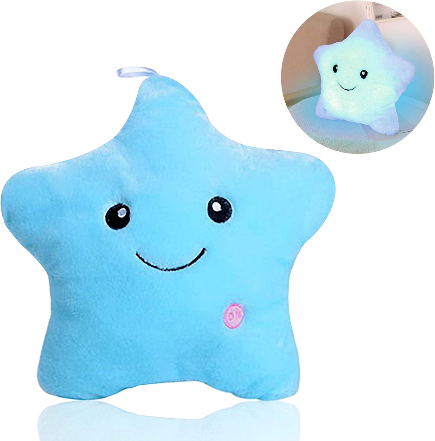Glowing Twinkle Star Plush Pillow for Kids