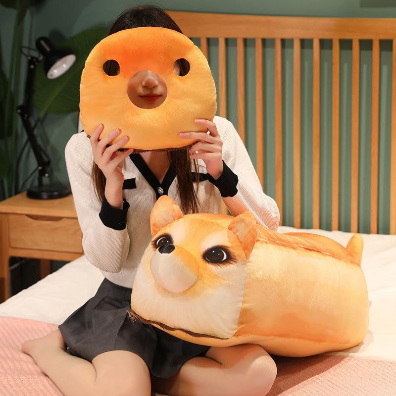 196 Inch Bread Plush Toy and Dog Plush Toy Funny Stuffed Animal Pillow
