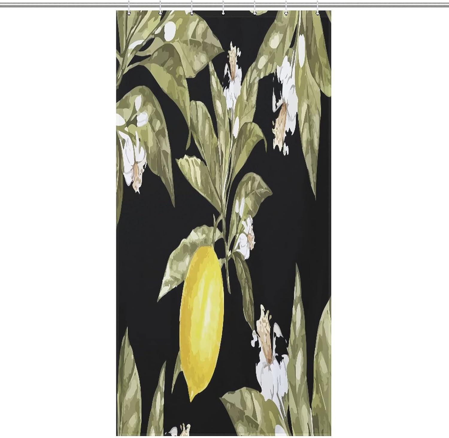 Sweet Natural Food Shower Curtain Lemon Summer Fruit Bath Curtain 36x72 Inch