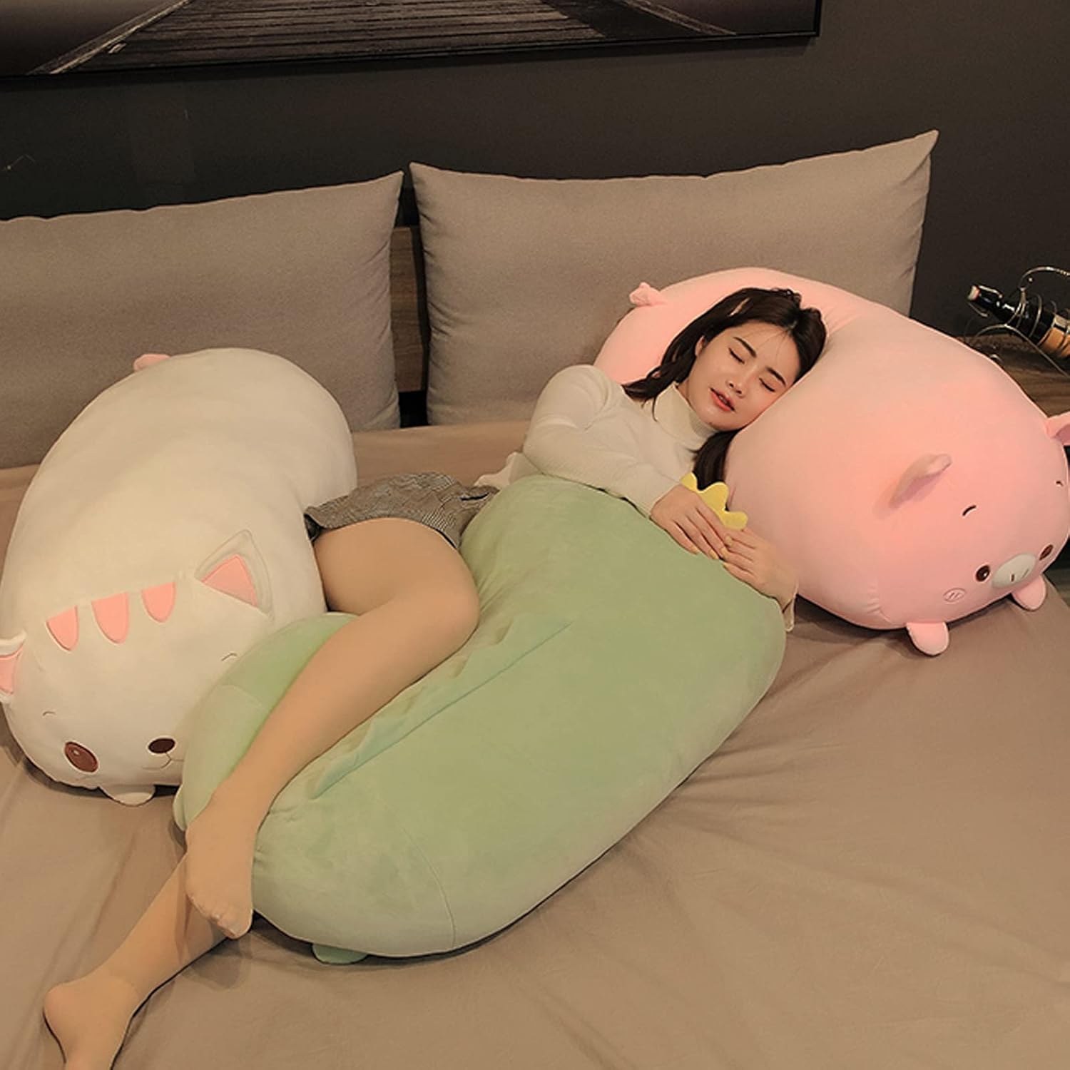 Soft Panda Plush Pillow Toy 236 Inch Hugging Pillow for Kids