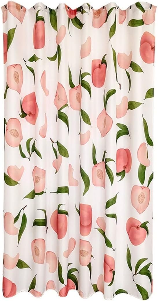 BNNP Fruit Peach Washable Polyester Bathroom Curtain 200x200cm