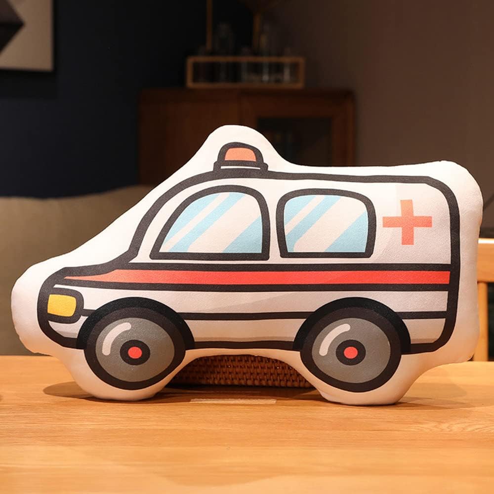 Ambulance Plush Pillow Super Soft Cars Plush for Kids