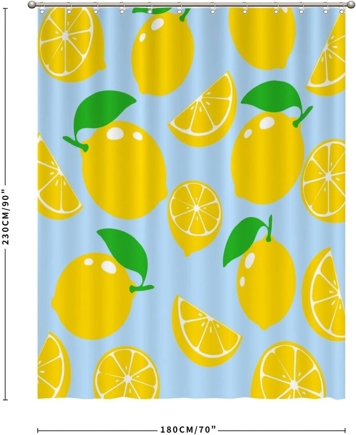 Lemon Fruit Bath Curves 71x91 Washable Washablelemicsrhs