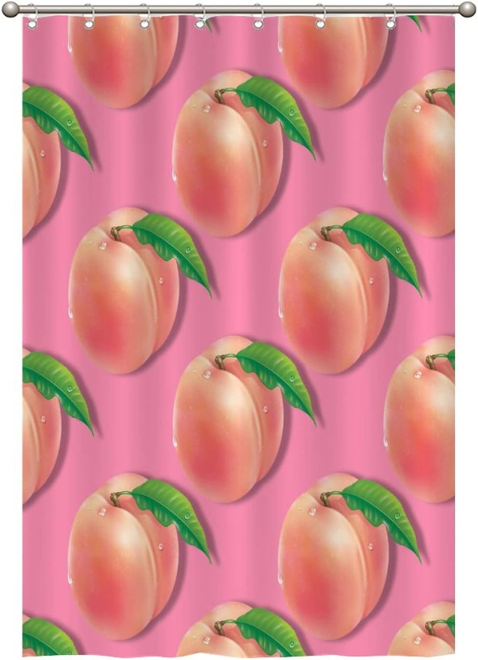 Cute Fruit Bath Curtains 47x71 ModernPolyester WashableBathroom Decor Set withHooks