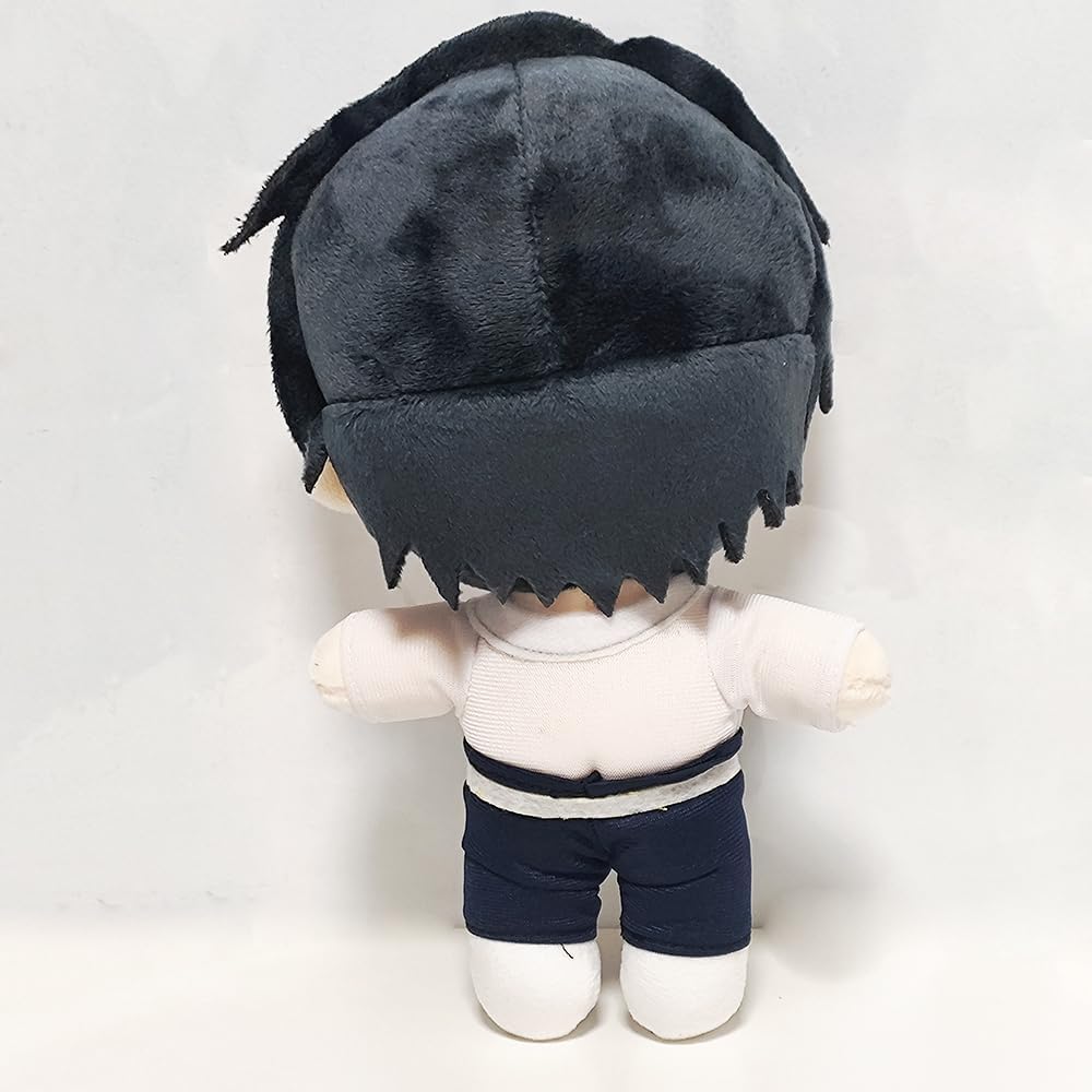 JCvCX Black Hair Boy Stuffed Plush Doll with White Shirt