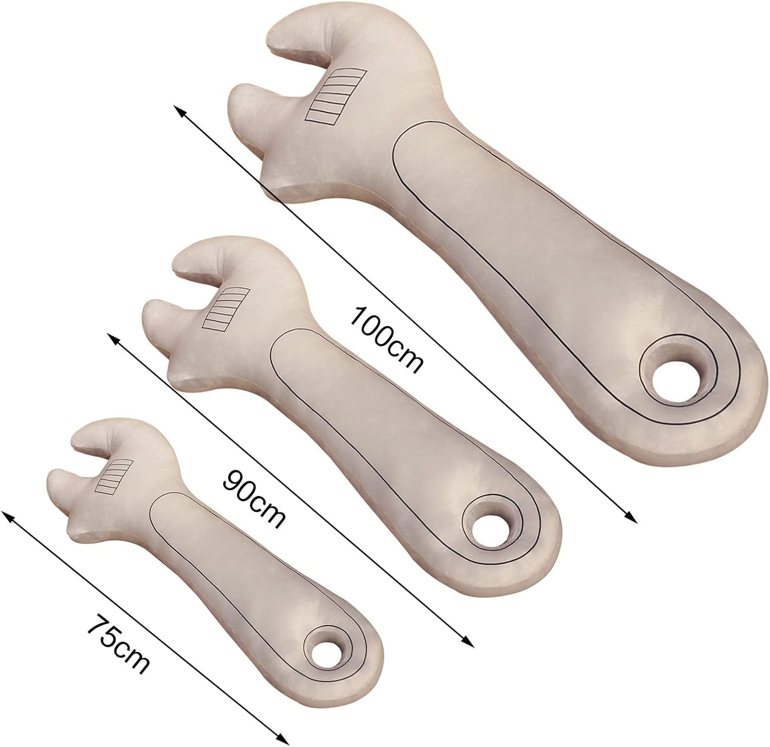 Simulation Wrench Shape Plush Pillow Comfortable Back Support Funny Stuffed Toy