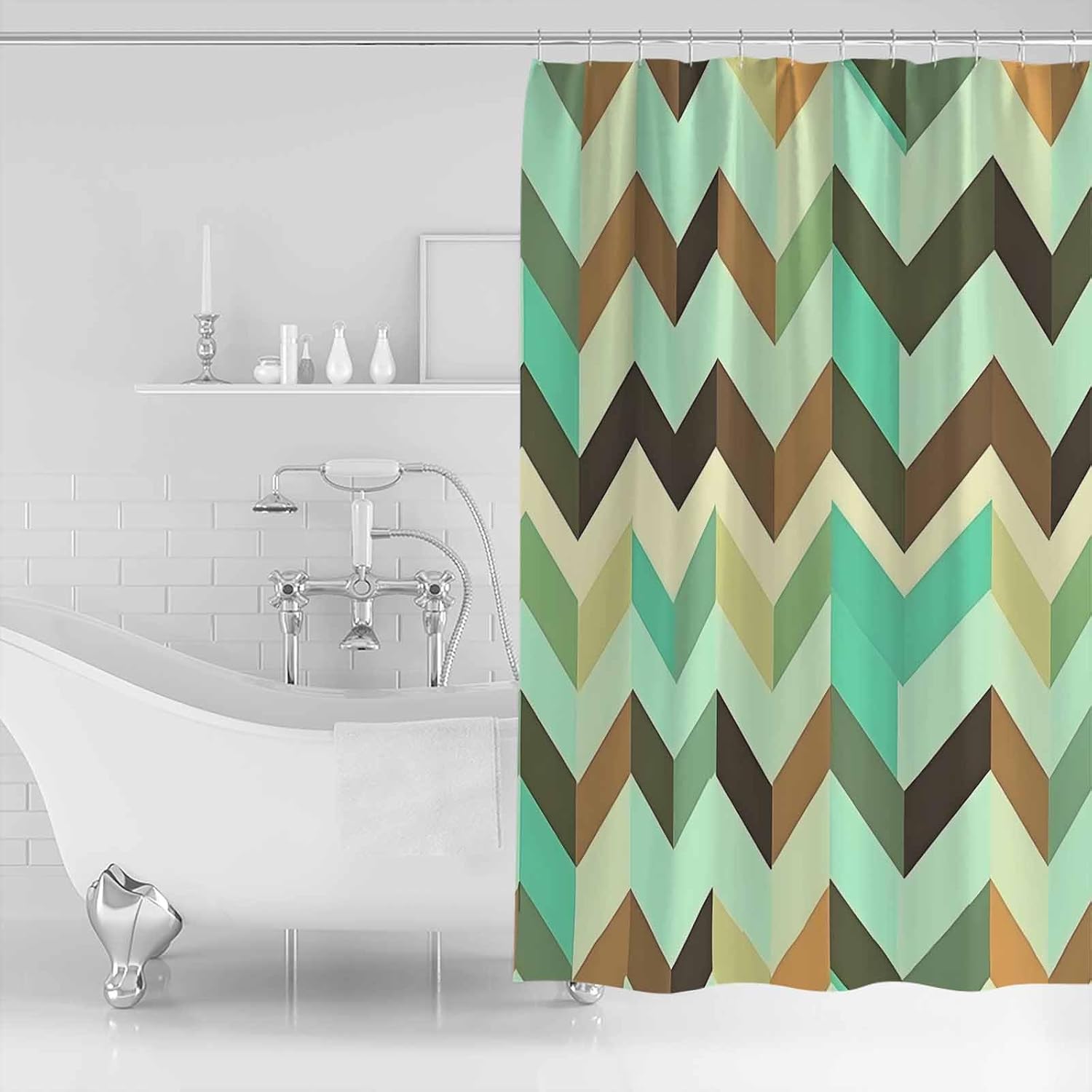 Ripple Stripes Washable Shower Curtain in 36x72