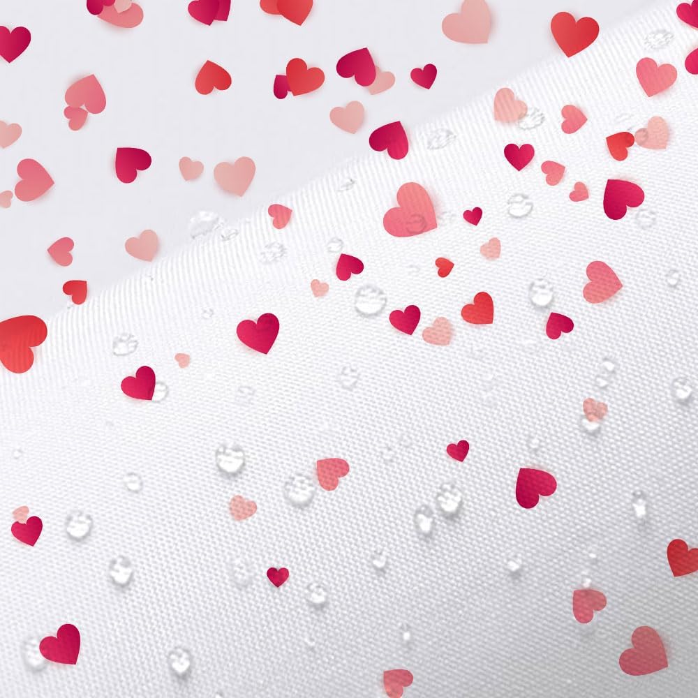 Valentine Red Heart Shower Curtain