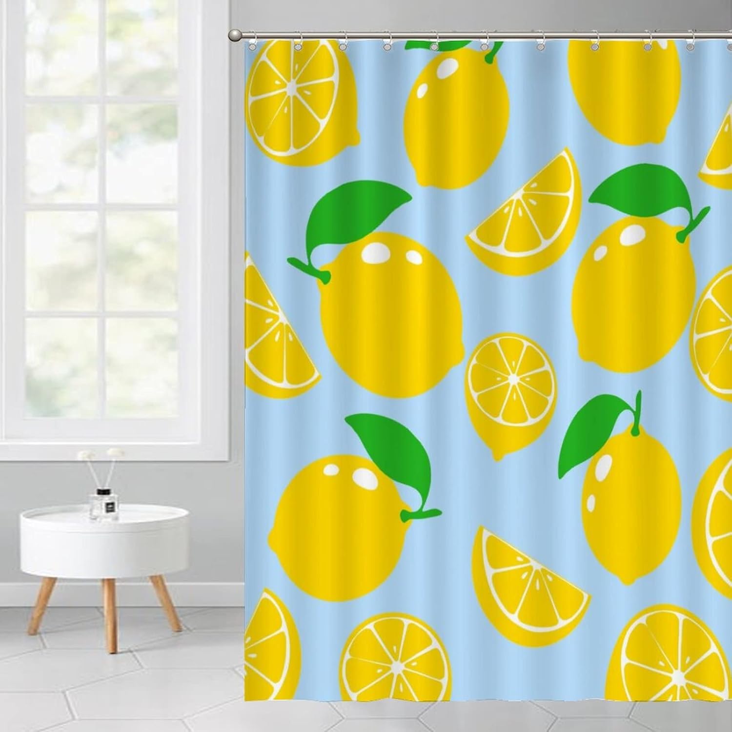 Lemon Fruit Bath Curves 71x91 Washable Washablelemicsrhs