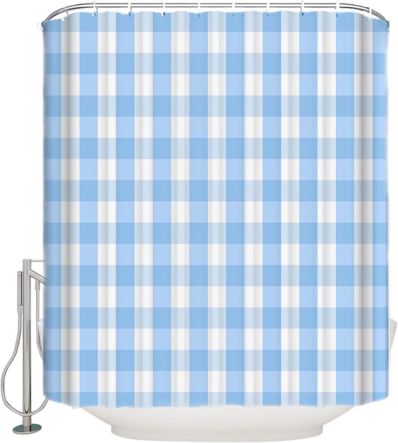 Spring Fresh Savannan Easter Plaid Shower Curtain 36x72