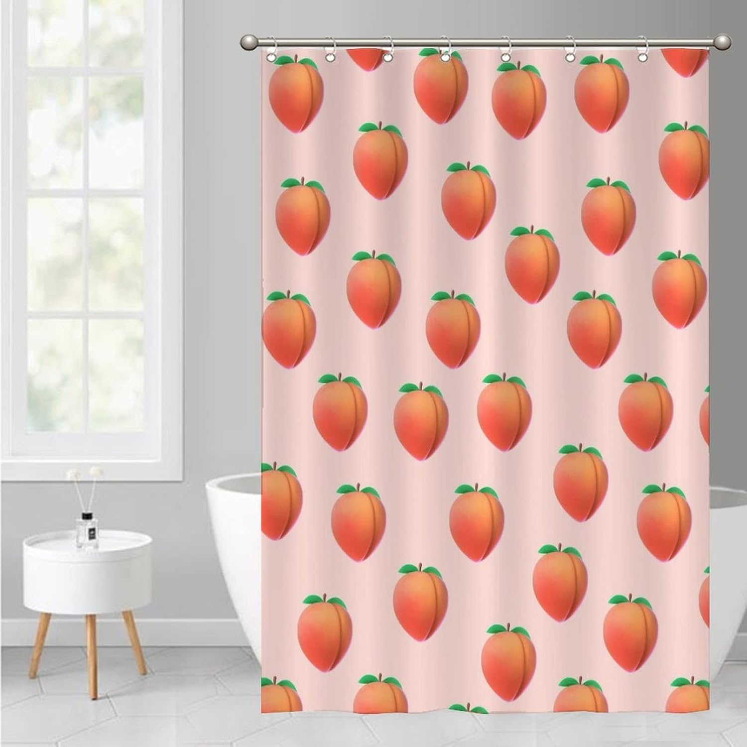UTF4C Fruit Pattern Shower Curtain Liner