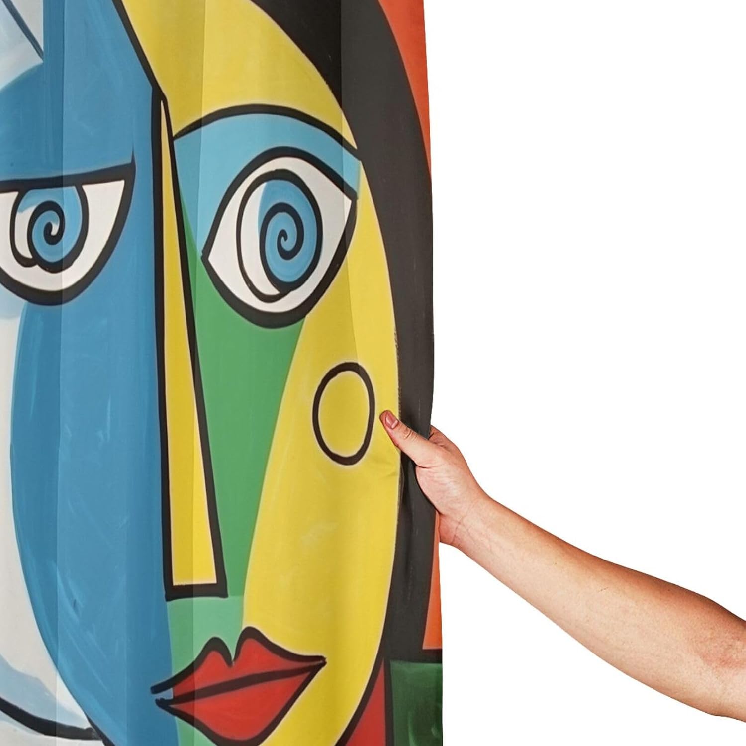 DAOWANGZUO Boho Face Shower Curtain Set