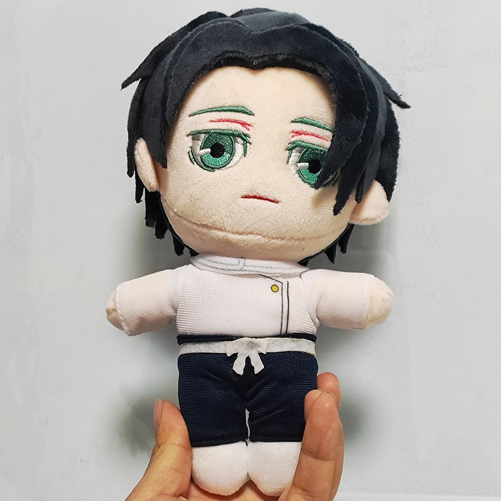 JCvCX Black Hair Boy Stuffed Plush Doll with White Shirt