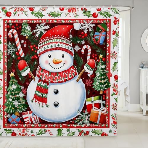 Castle Fairy Merry Christmas Shower Curtain Set