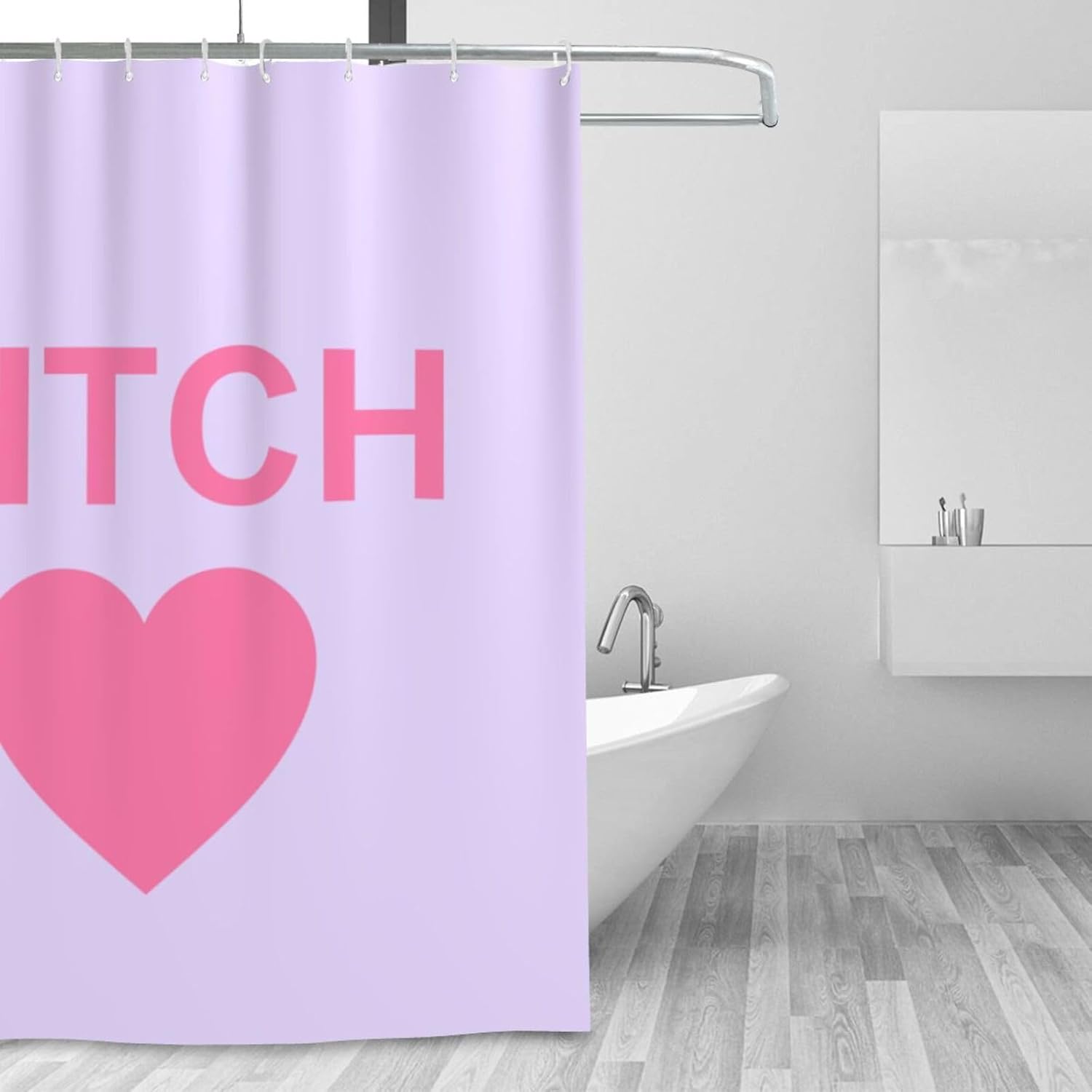 Bitch Heart 72x72 Inch Waterproof shower curtain