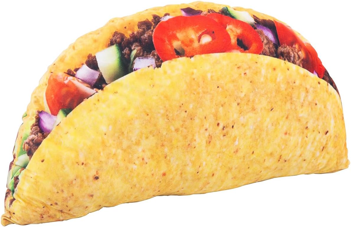 ZIGFRUIT Taco Plush Pillow 3D Giant Food Throw Cushion