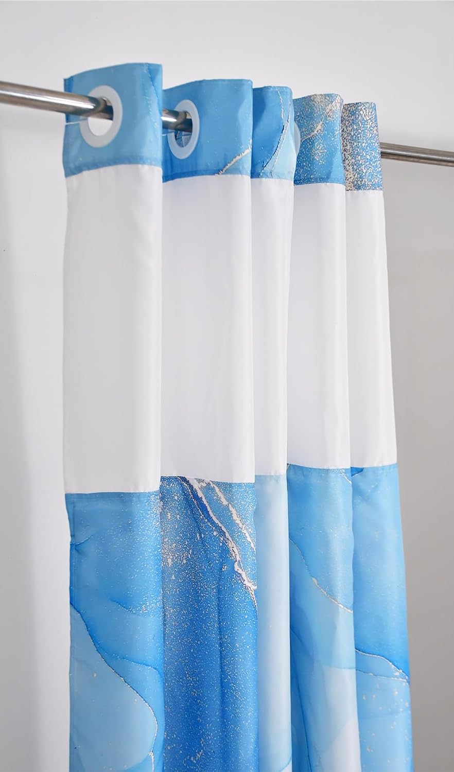 Blue Marble Modern Shower Curtain