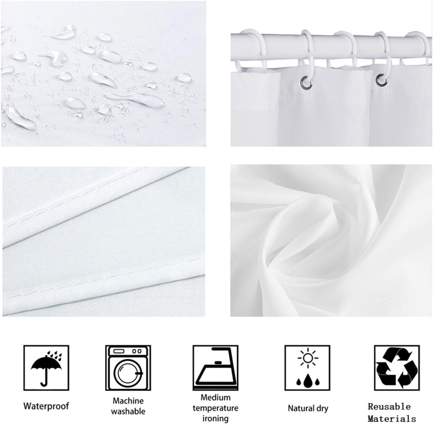 Modern Abstract Art Shower Curtain with Hooks