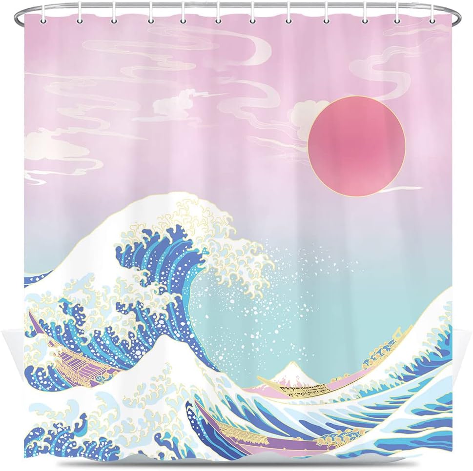Unique Japanese Style Shower Curtain 47x72