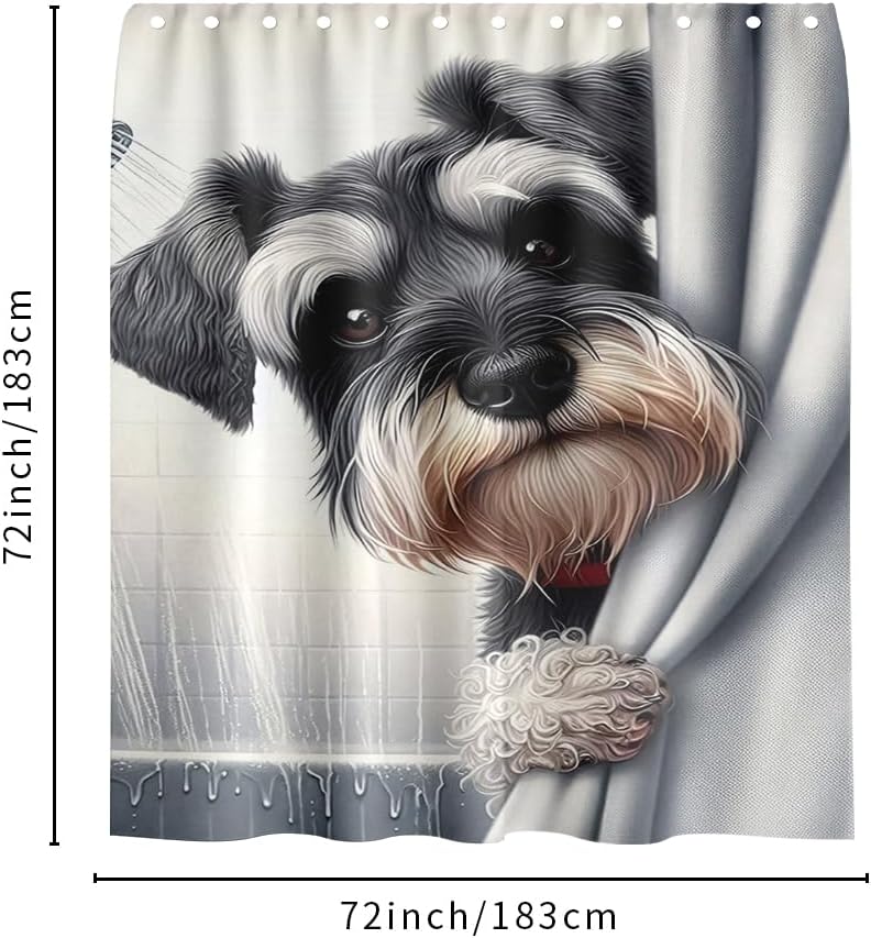 Cute Dog Kids Shower Curtain Set Perfect for Kids Bathrooms