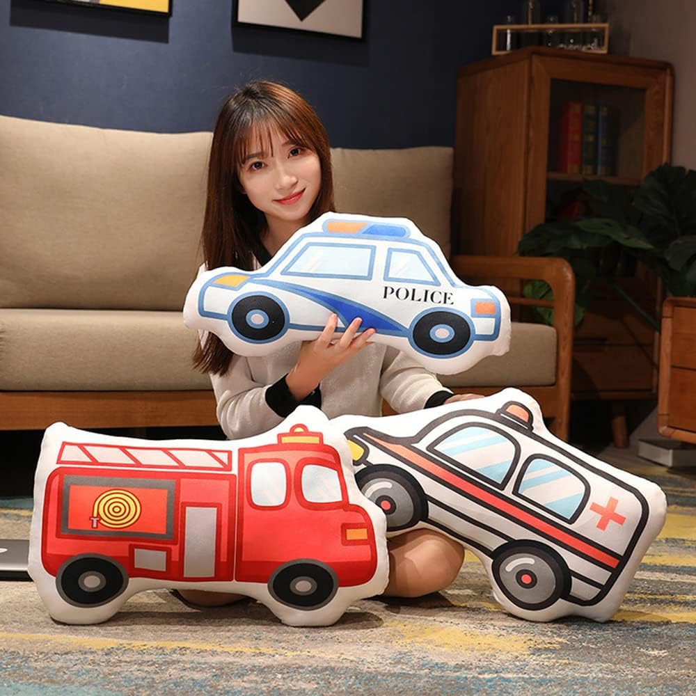 Ambulance Plush Pillow Super Soft Cars Plush for Kids