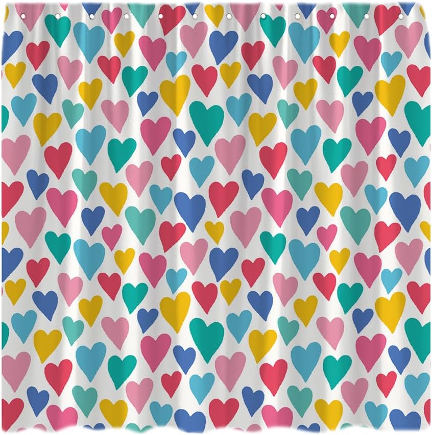 Valentines Day Heart Shower Curtain