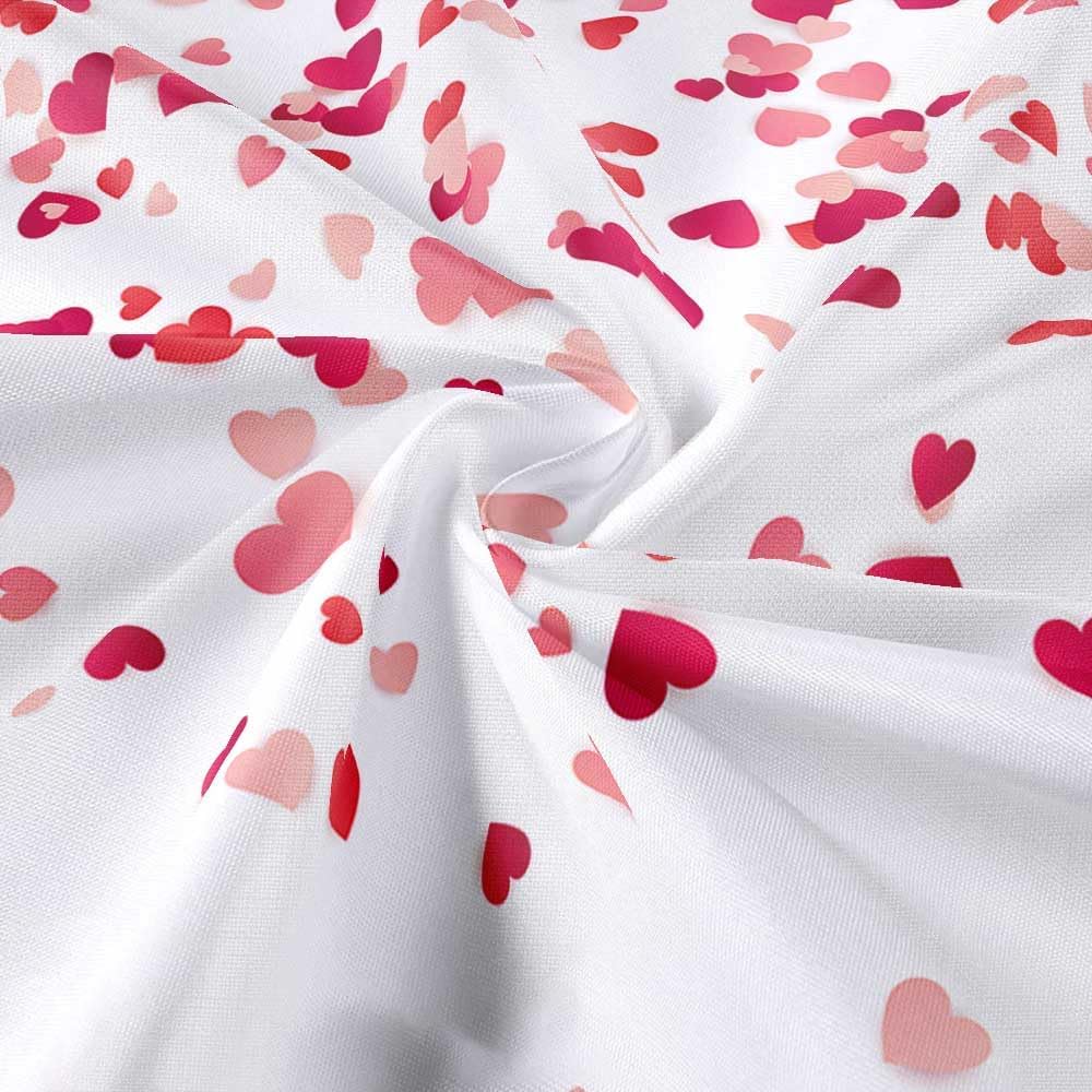 Valentine Red Heart Shower Curtain