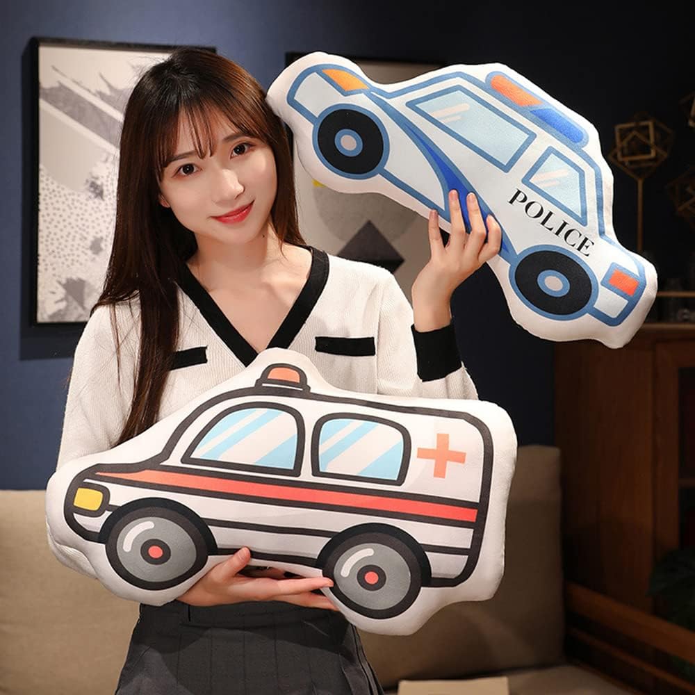 Ambulance Plush Pillow Super Soft Cars Plush for Kids