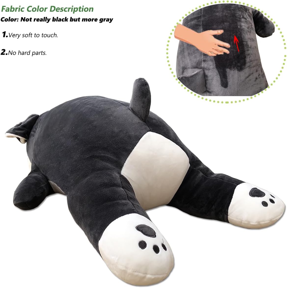 FEEZUSH 275 Inch Plush Pillow for Kids Schnauzer Gift