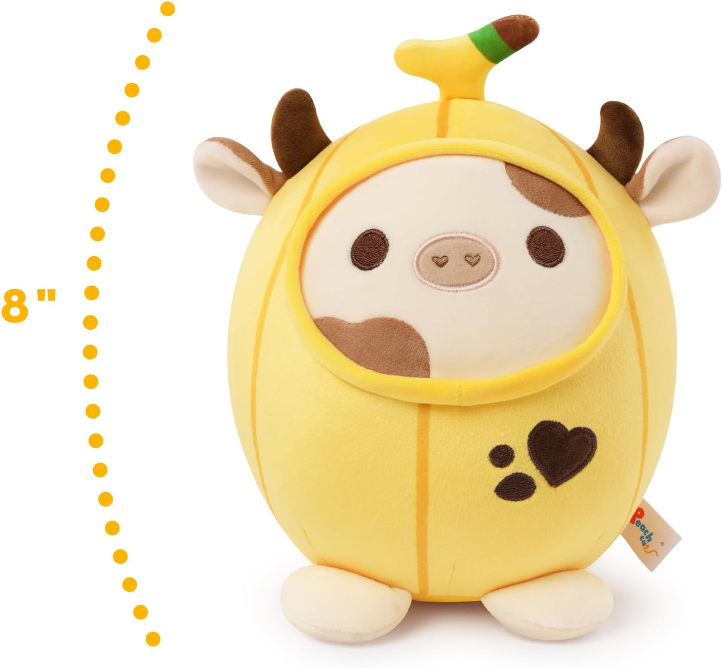 PEACH CAT Banana Cow Plush Pillow for Kids