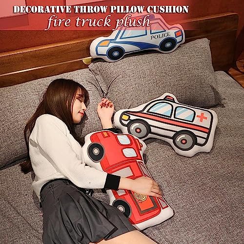 Ambulance Plush Pillow Super Soft Cars Plush for Kids