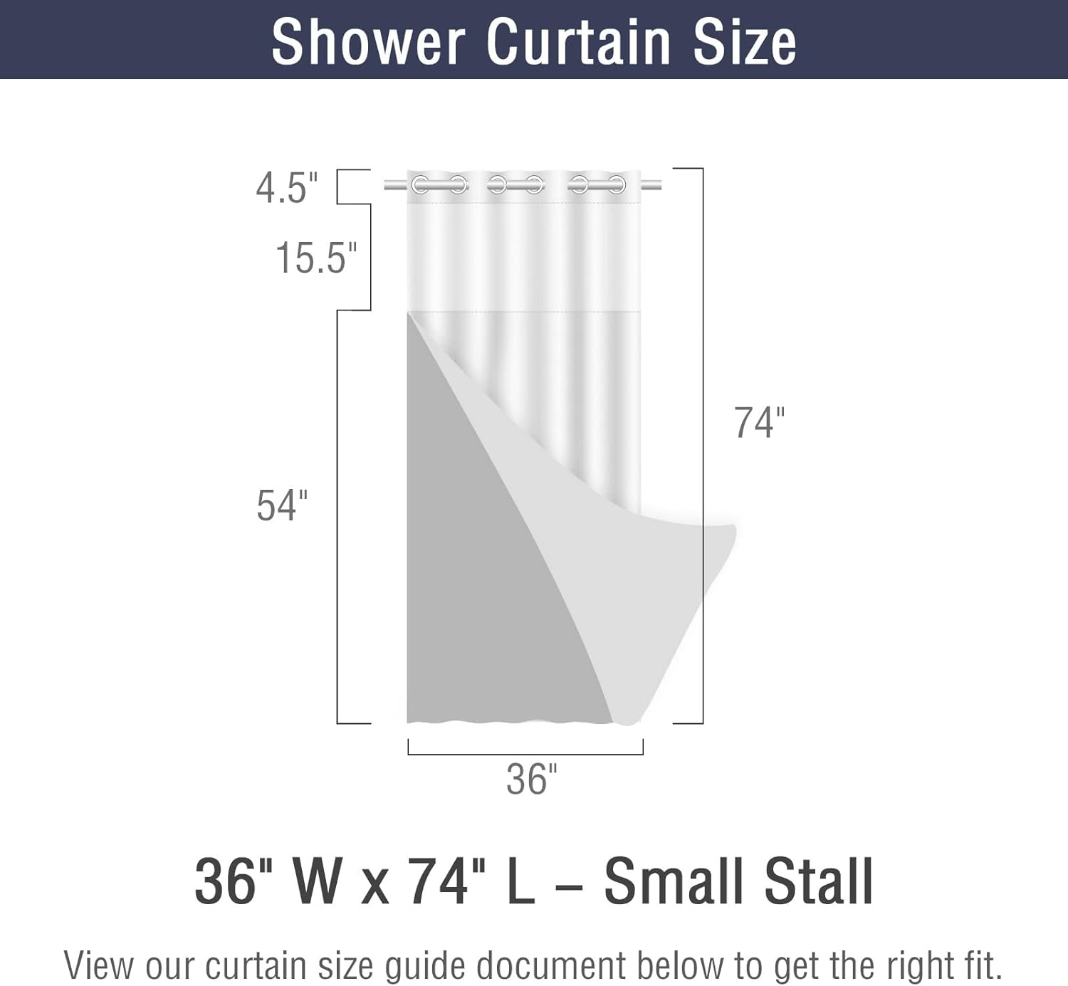 Gibelle Small Stall Shower Curtain Set