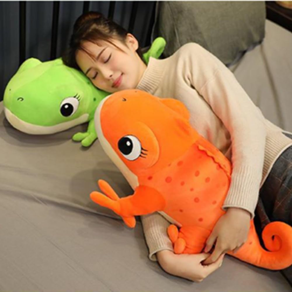 OUKEYI 118 Inch Lizard Plush Pillow - Cute Chameleon Stuffed Toy