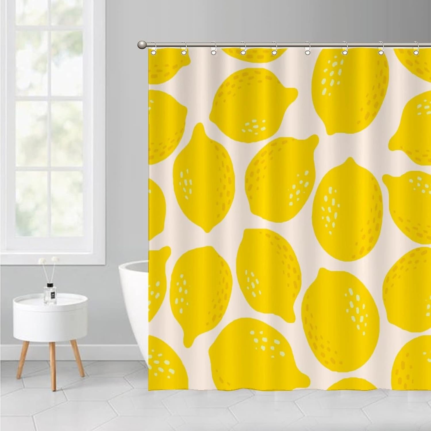 Funny Fruit Bath curtain set 59x71 - Lemon fruit design