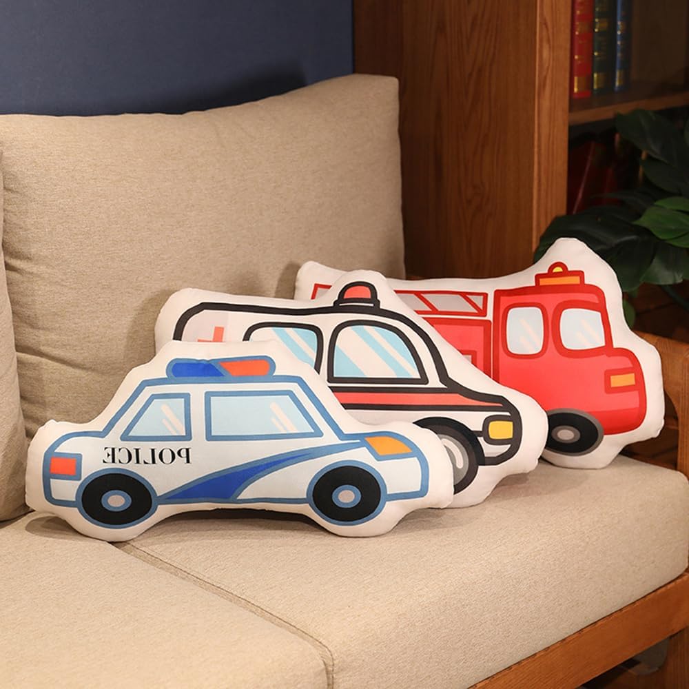 Ambulance Plush Pillow Super Soft Cars Plush for Kids