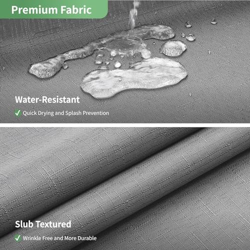 Luxury Hotel Quality Gray Shower Curtain with Liner