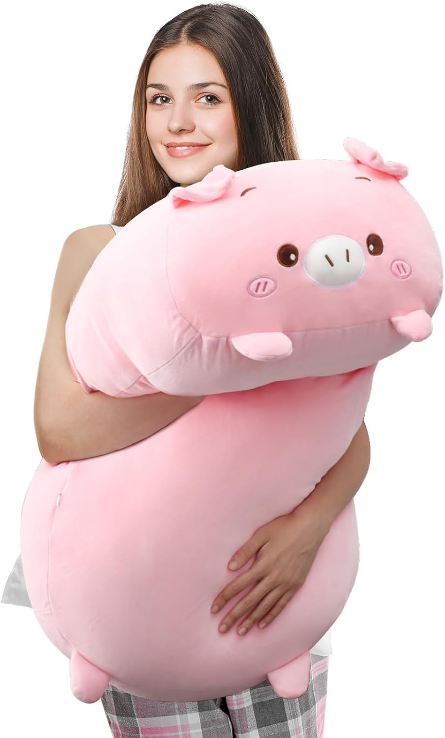 Cuddle with Woanger 354-inch Pink Plush Pillow