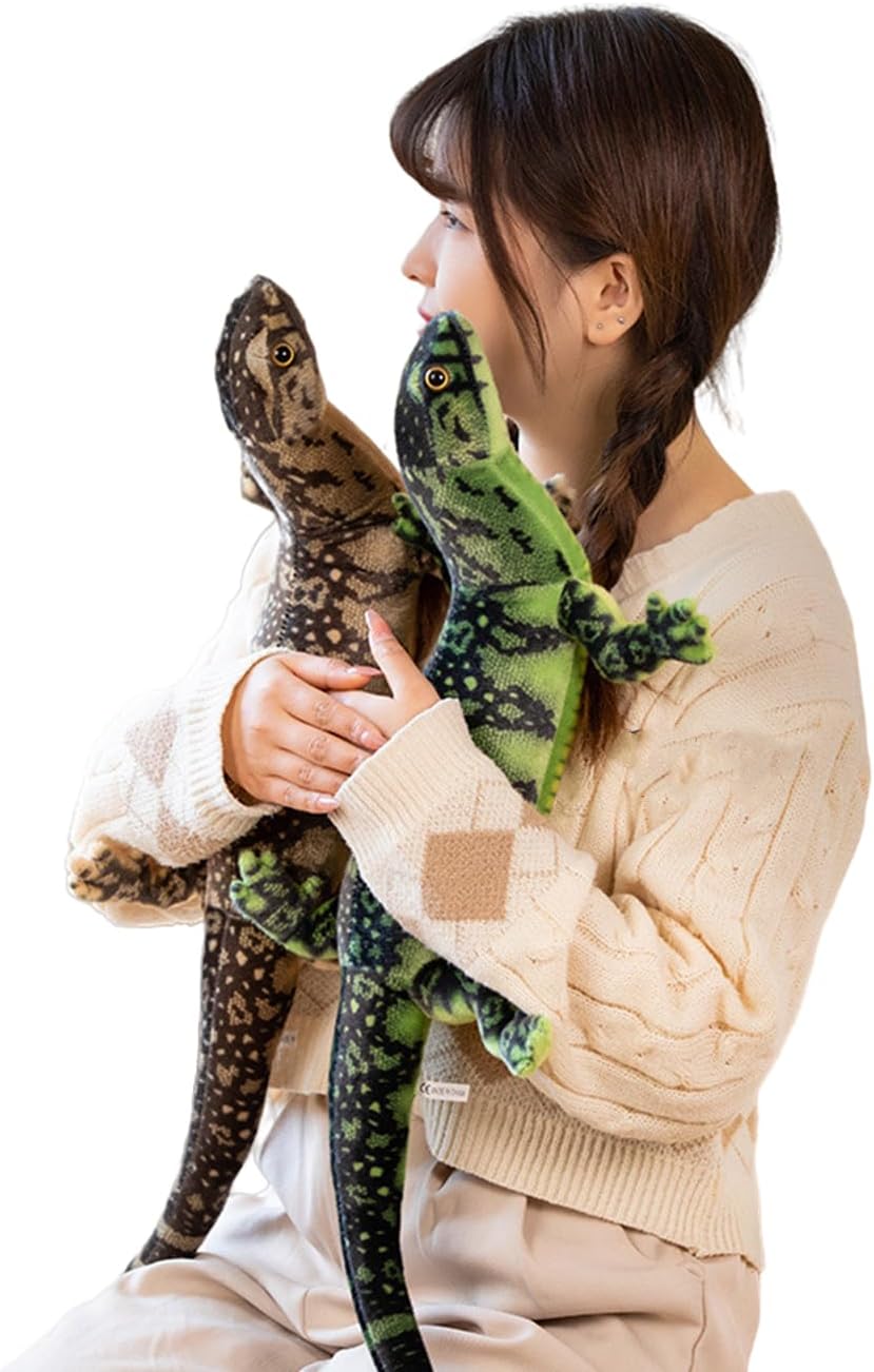 JIAHG Plush Animal Throw Pillow - Cuddly Lizard Gecko Snake Plush Lumbar Back Cushion