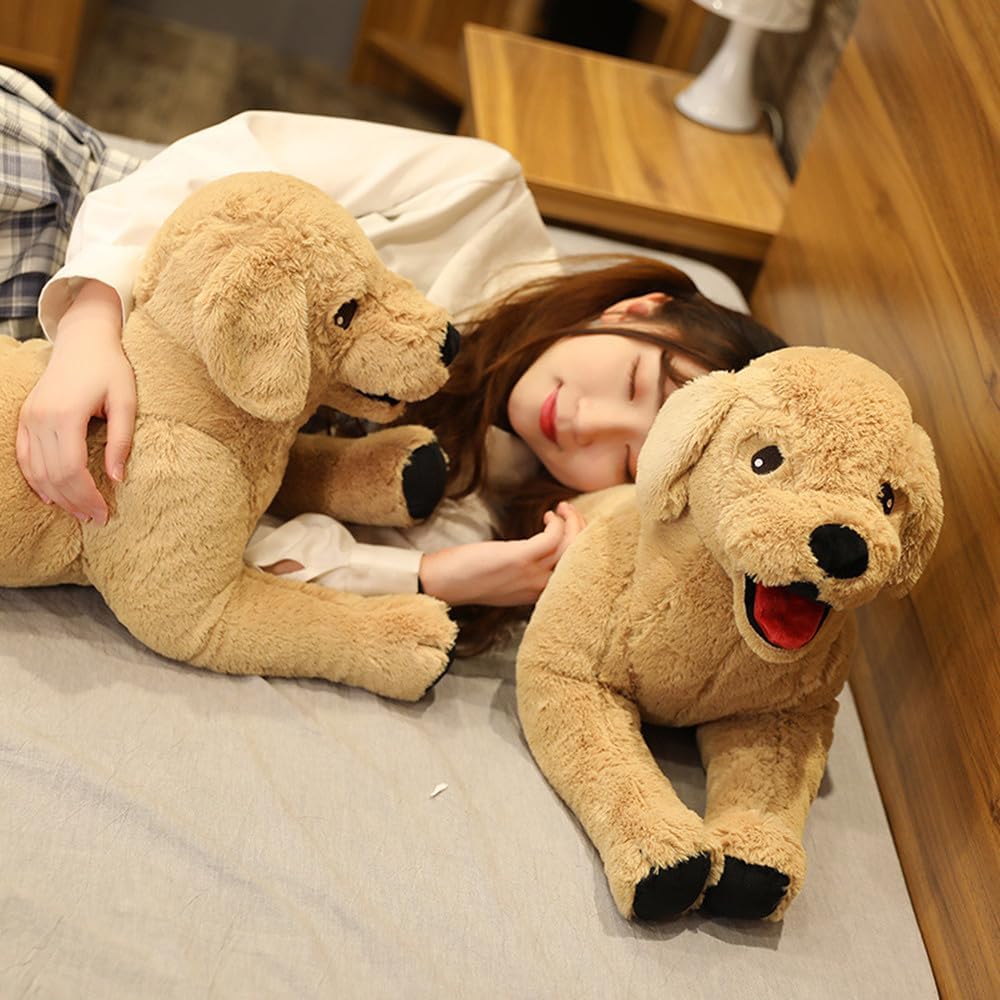 Stuffed Animal Dog 70cm Brown Plush Toy for Kids andloyd