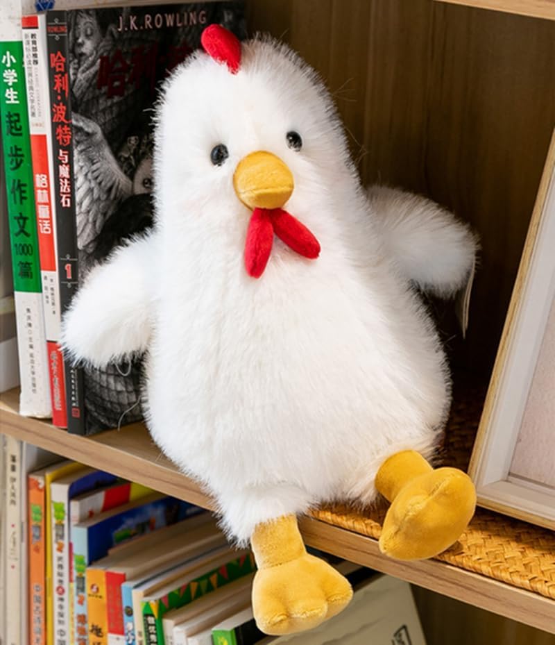 JOSON Cuddling Companions Adorable Chicken Plush Pillow for Kids White