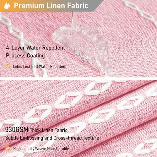 96-Inch Boho Farmhouse shower curtain with tassel water-resistant for home