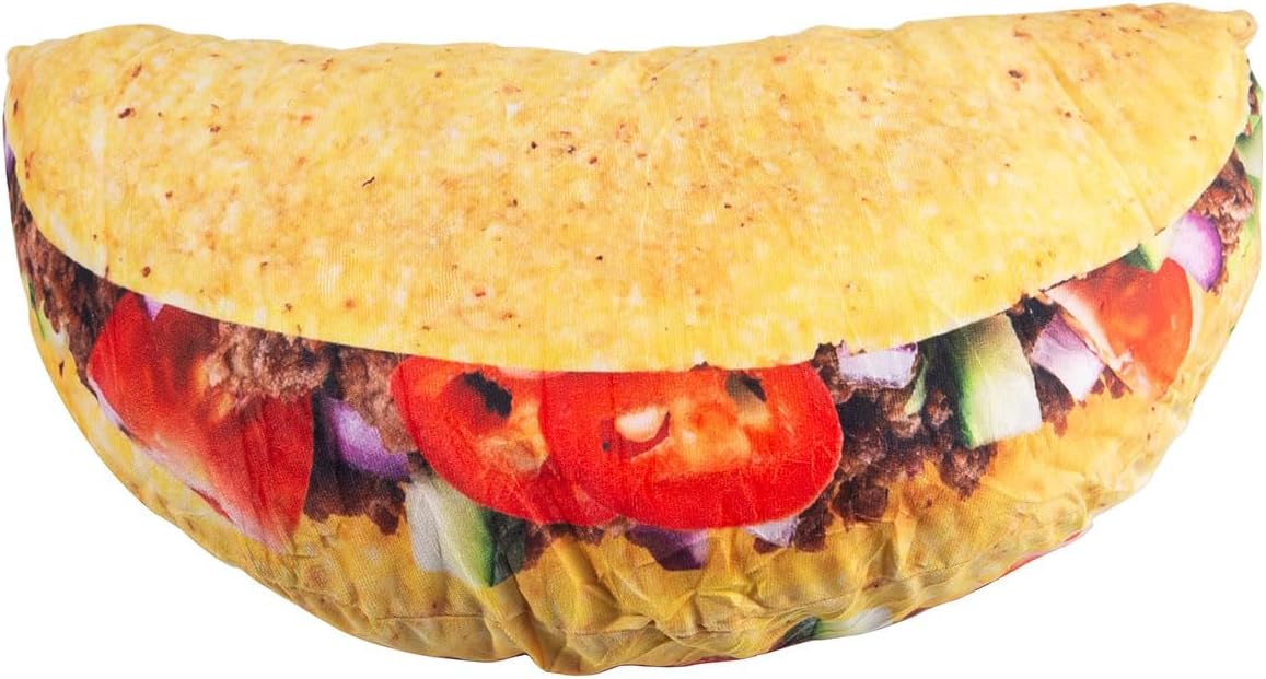 ZIGFRUIT Taco Plush Pillow 3D Giant Food Throw Cushion