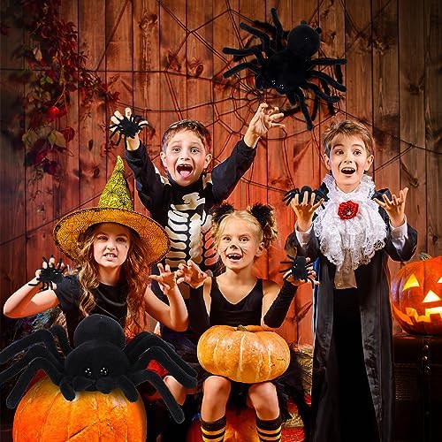 7-Piece Spider Stuffed Animal Set with Realistic Plush