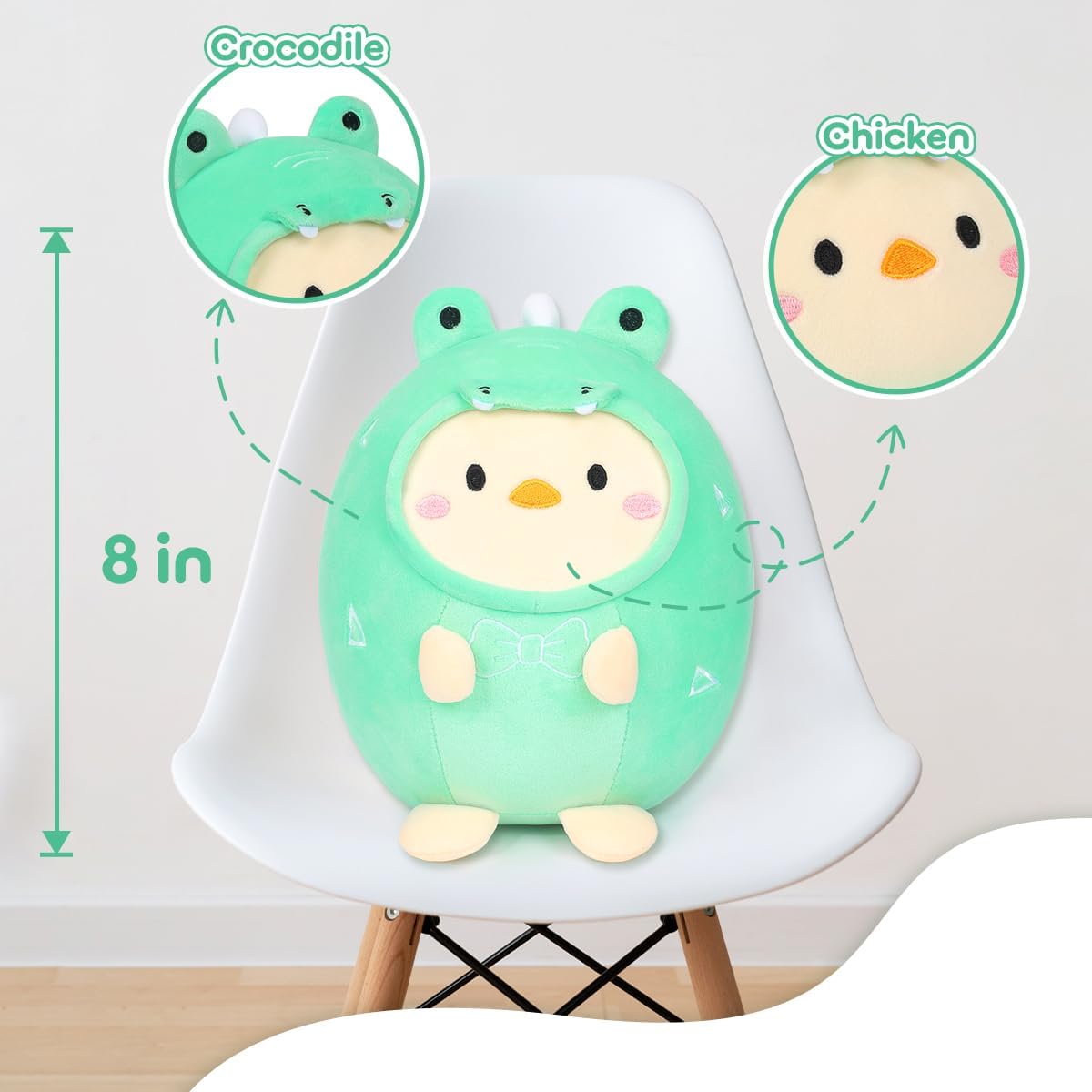 Cute Plush Crocodile Chicken Pillow Stuffed Animal