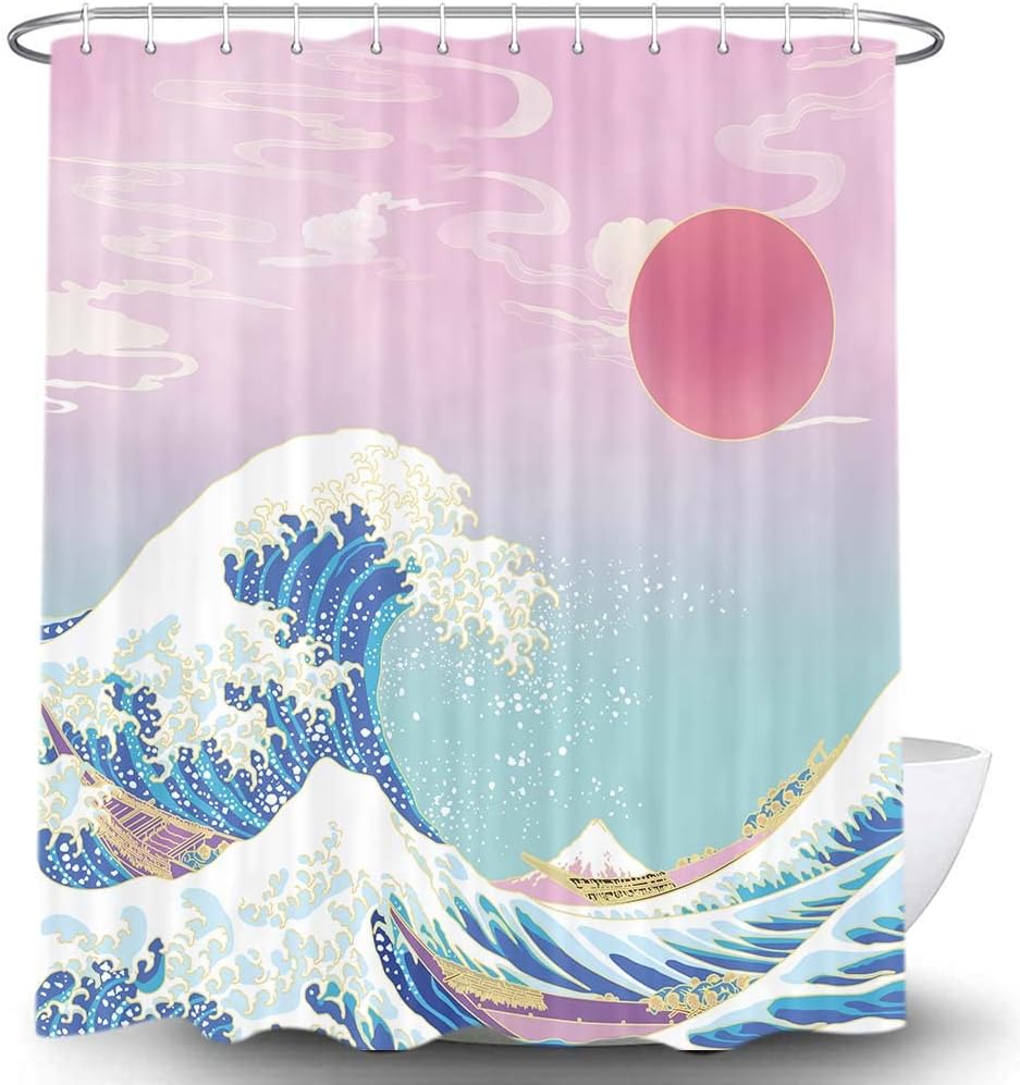 Adorable Japanese Anime Sunset WashableShow Curtain Set