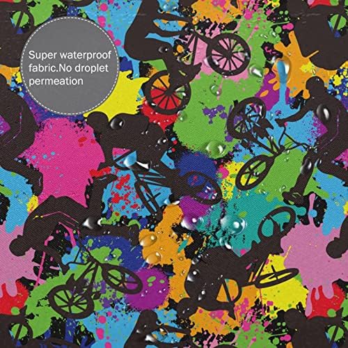 ALYYDFF 72x72 abstract black bicycle sport shower curtain